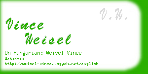 vince weisel business card